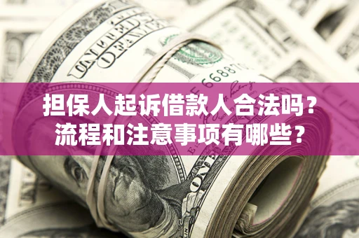 济南担保人起诉借款人合法吗？流程和注意事项有哪些？