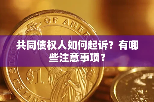 济南共同债权人如何起诉？有哪些注意事项？